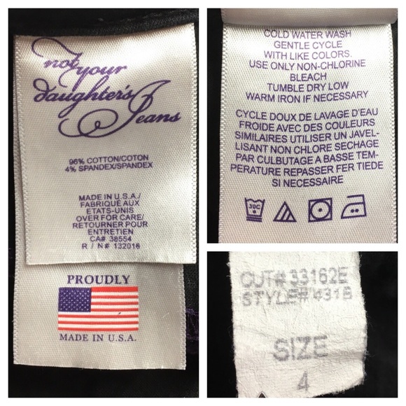 💸NYDJ High Waist Straight Leg Black jean size 4 - Picture 8 of 8